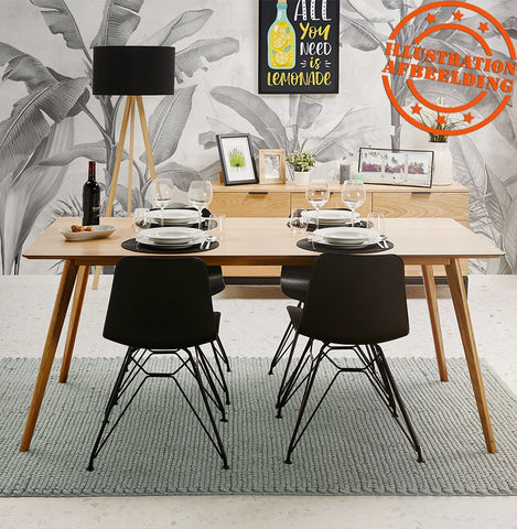 Design stoel 'GAUDY' zwart industriële stijl met zwart metalen onderstel Design stoel 'GAUDY' zwart industriële stijl met zwart metalen onderstel