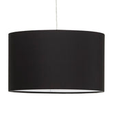 Ronde hanglamp 'BUNGEE' met zwarte kap