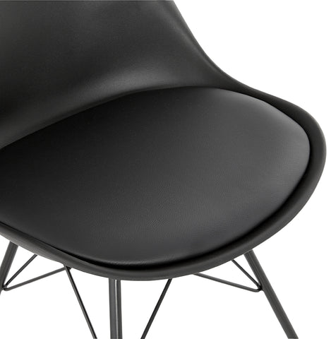 Design stoel 'BYBLOS' zwart industriële stijl Design stoel 'BYBLOS' zwart industriële stijl