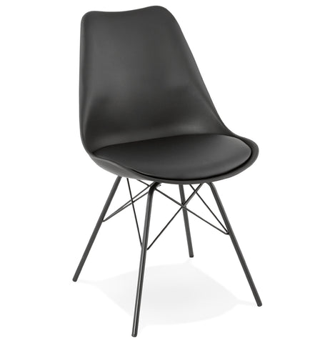 Design stoel 'BYBLOS' zwart industriële stijl Design stoel 'BYBLOS' zwart industriële stijl