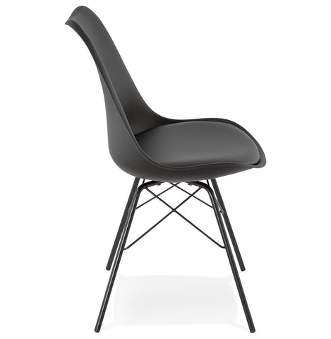 Design stoel 'BYBLOS' zwart industriële stijl Design stoel 'BYBLOS' zwart industriële stijl