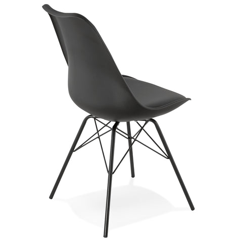 Design stoel 'BYBLOS' zwart industriële stijl Design stoel 'BYBLOS' zwart industriële stijl