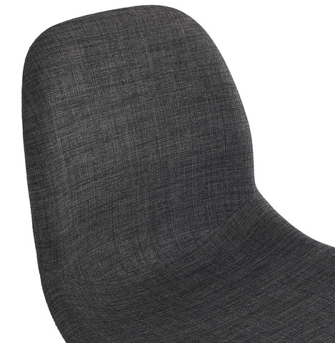 Design stoel 'DECLIK' donkergrijs met metalen poten zwart Design stoel 'DECLIK' donkergrijs met metalen poten zwart