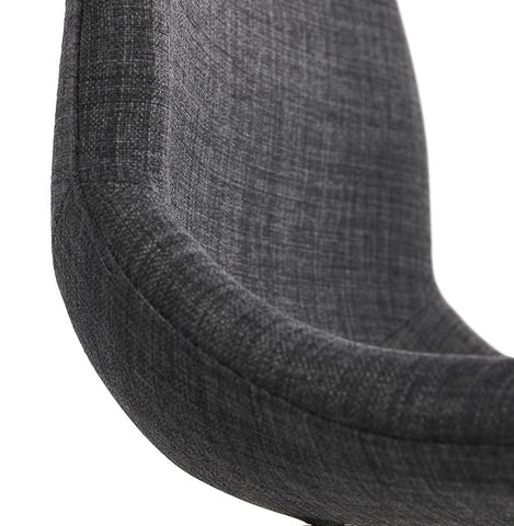 Design stoel 'DECLIK' donkergrijs met metalen poten zwart Design stoel 'DECLIK' donkergrijs met metalen poten zwart