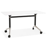 Opvouwbaar bureau 'FLEXO' wit op wielen - 140x70 cm