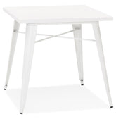 Witte industriële eettafel 'LALOU' - 76x76 cm