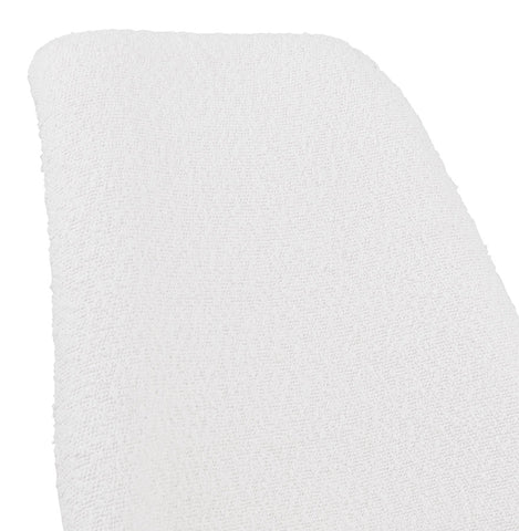 Scandinavische design stoel 'LINETTE' in witte badstof Scandinavische design stoel 'LINETTE' in witte badstof