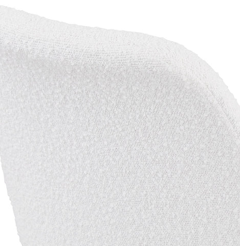 Scandinavische design stoel 'LINETTE' in witte badstof Scandinavische design stoel 'LINETTE' in witte badstof