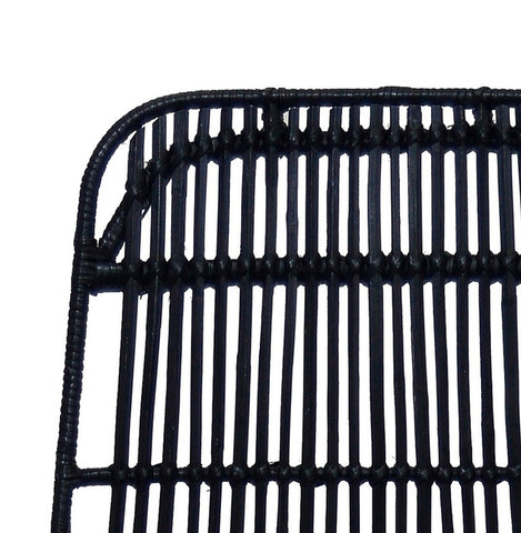 Design stoel 'PANAMA' in zwart rotan Design stoel 'PANAMA' in zwart rotan