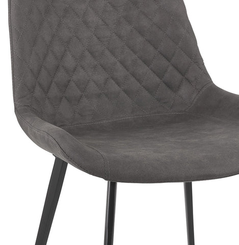 Design stoel 'TAICHI' in donkergrijs microvezel en zwarte metalen poten Design stoel 'TAICHI' in donkergrijs microvezel en zwarte metalen poten