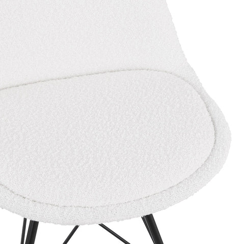 Industriële designstoel 'VIOLETTE' in witte badstof Industriële designstoel 'VIOLETTE' in witte badstof