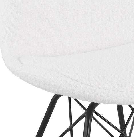 Industriële designstoel 'VIOLETTE' in witte badstof Industriële designstoel 'VIOLETTE' in witte badstof
