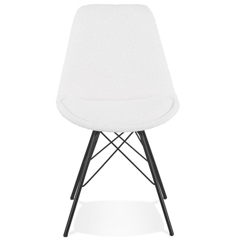 Industriële designstoel 'VIOLETTE' in witte badstof Industriële designstoel 'VIOLETTE' in witte badstof