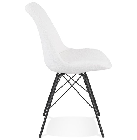 Industriële designstoel 'VIOLETTE' in witte badstof Industriële designstoel 'VIOLETTE' in witte badstof