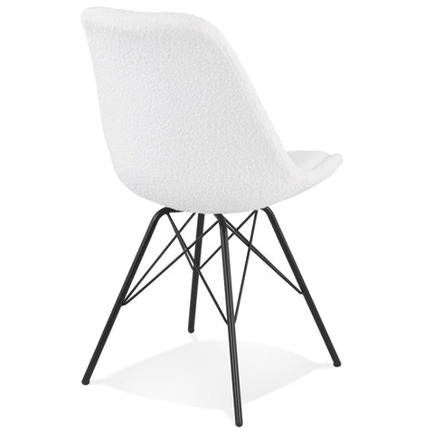 Industriële designstoel 'VIOLETTE' in witte badstof Industriële designstoel 'VIOLETTE' in witte badstof