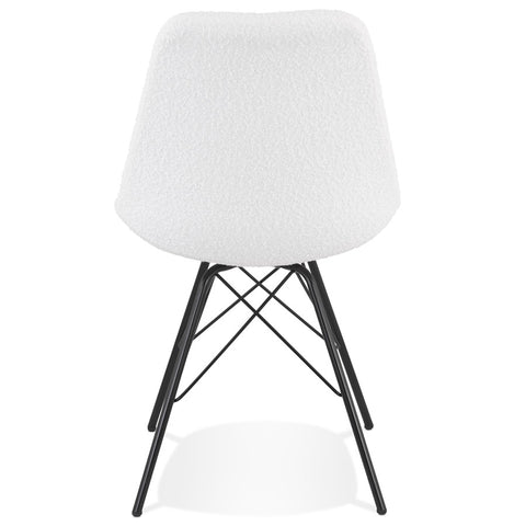Industriële designstoel 'VIOLETTE' in witte badstof Industriële designstoel 'VIOLETTE' in witte badstof