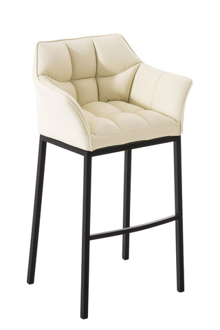 Bar stool Damaso leatherette with 4-legged frame