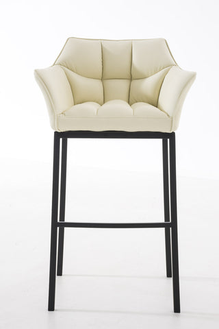 Bar stool Damaso leatherette with 4-legged frame