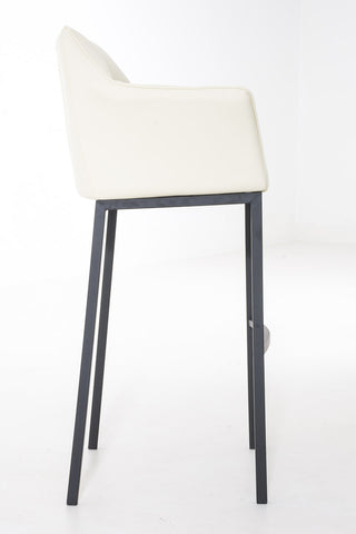 Bar stool Damaso leatherette with 4-legged frame