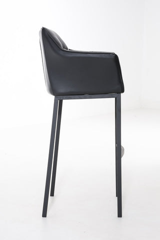 Bar stool Damaso leatherette with 4-legged frame