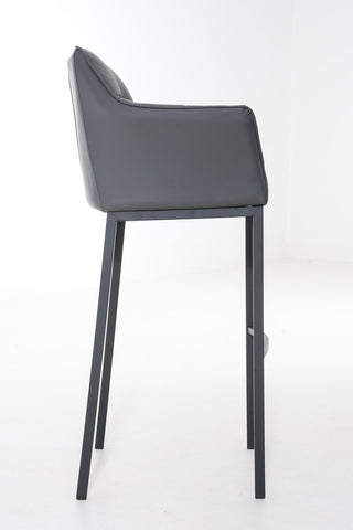 Bar stool Damaso leatherette with 4-legged frame