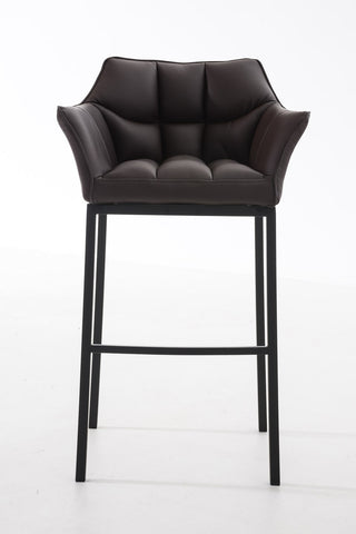 Bar stool Damaso leatherette with 4-legged frame