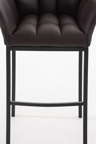 Bar stool Damaso leatherette with 4-legged frame