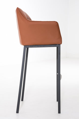 Bar stool Damaso leatherette with 4-legged frame