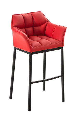 Bar stool Damaso leatherette with 4-legged frame