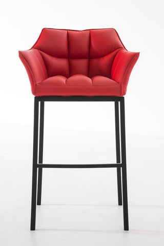 Bar stool Damaso leatherette with 4-legged frame