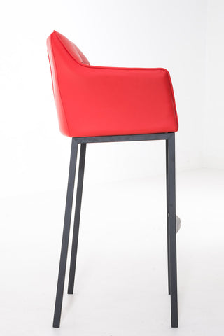 Bar stool Damaso leatherette with 4-legged frame