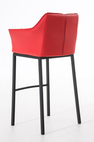 Bar stool Damaso leatherette with 4-legged frame