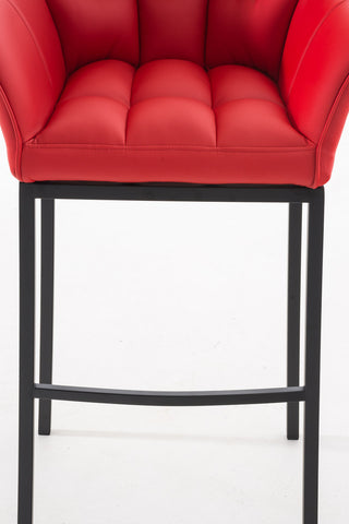 Bar stool Damaso leatherette with 4-legged frame