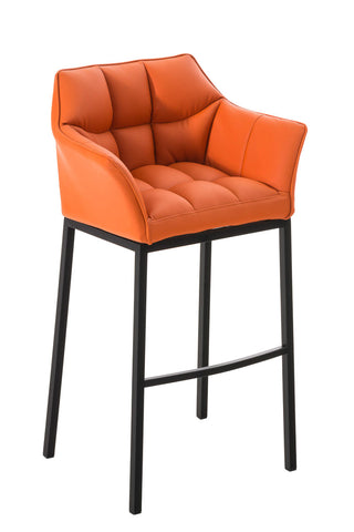 Bar stool Damaso leatherette with 4-legged frame