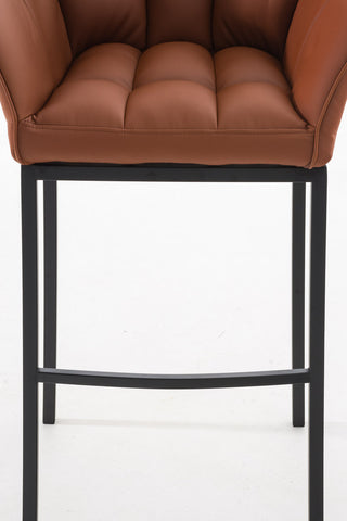 Bar stool Damaso leatherette with 4-legged frame