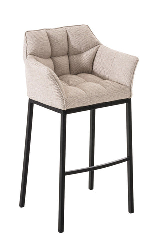 Bar stool Damaso fabric with 4-legged frame