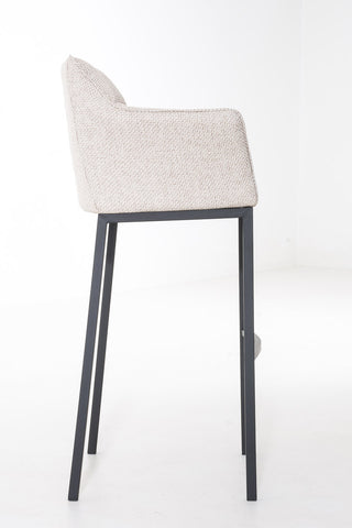 Bar stool Damaso fabric with 4-legged frame