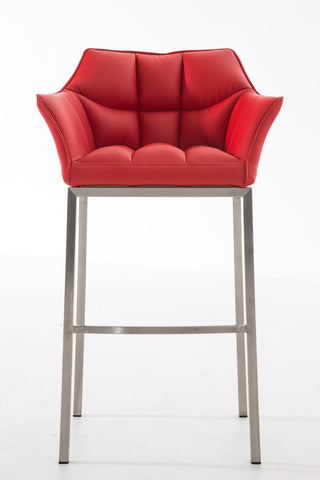 Bar stool Damaso leatherette with 4-legged frame