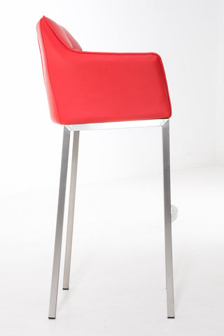 Bar stool Damaso leatherette with 4-legged frame