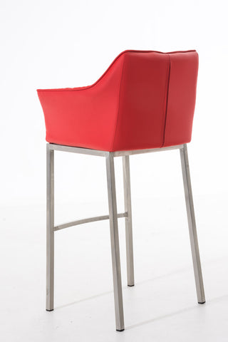 Bar stool Damaso leatherette with 4-legged frame