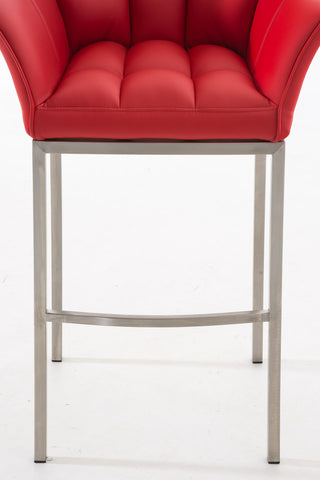 Bar stool Damaso leatherette with 4-legged frame