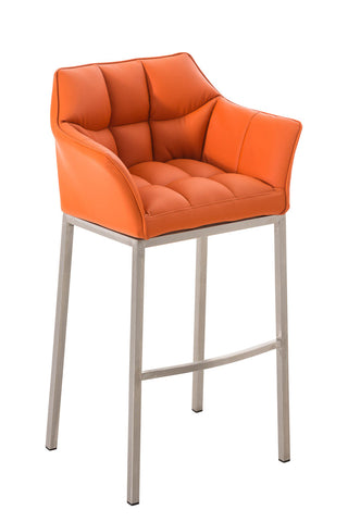 Bar stool Damaso leatherette with 4-legged frame