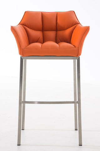 Bar stool Damaso leatherette with 4-legged frame