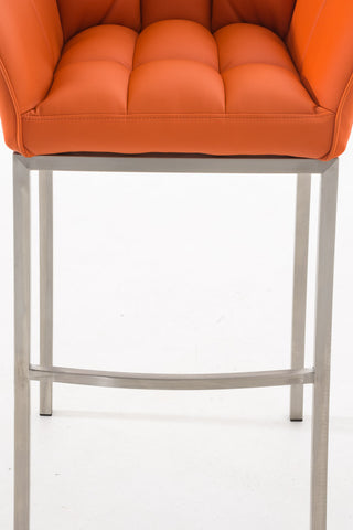 Bar stool Damaso leatherette with 4-legged frame