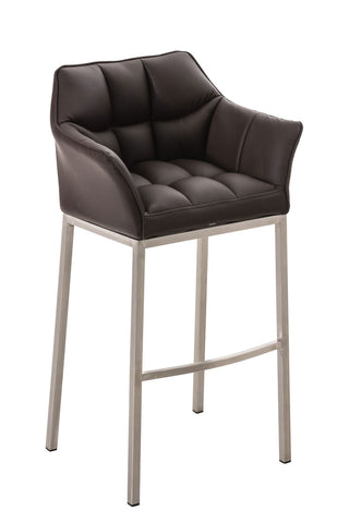 Bar stool Damaso leatherette with 4-legged frame