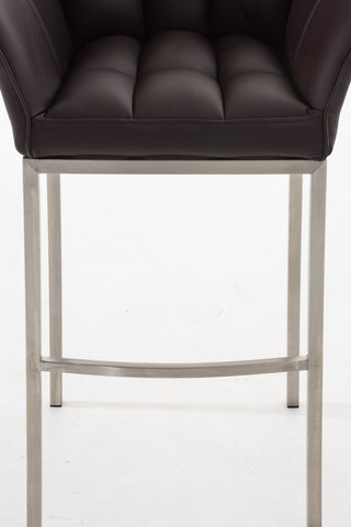 Bar stool Damaso leatherette with 4-legged frame