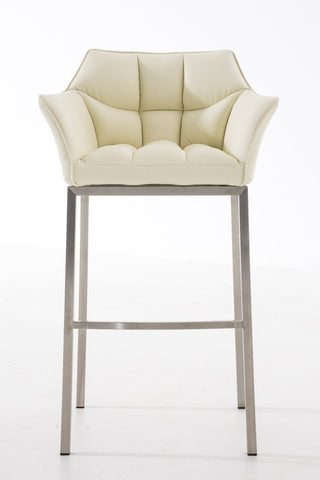 Bar stool Damaso leatherette with 4-legged frame