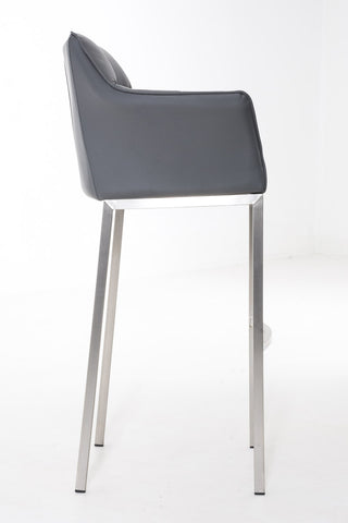 Bar stool Damaso leatherette with 4-legged frame