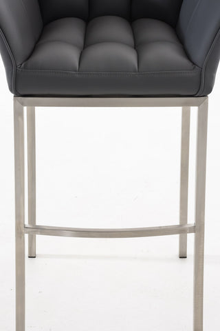 Bar stool Damaso leatherette with 4-legged frame