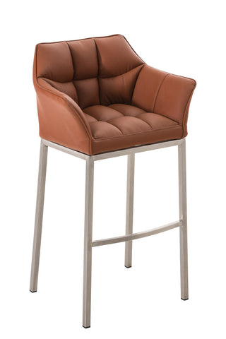 Bar stool Damaso leatherette with 4-legged frame